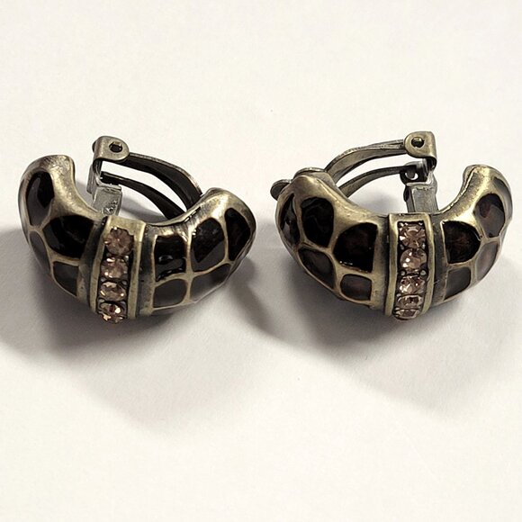 Animal Print Clip On Earrings - Picture 5 of 7